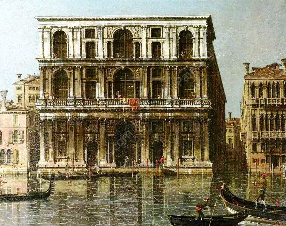 Venice: Palazzo Grimani by Canaletto - Hand-Painted Oil Painting Reproduction