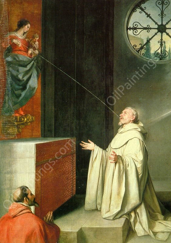 The Vision of St Bernard by Cano Alonso - Hand-Painted Oil Painting Reproduction