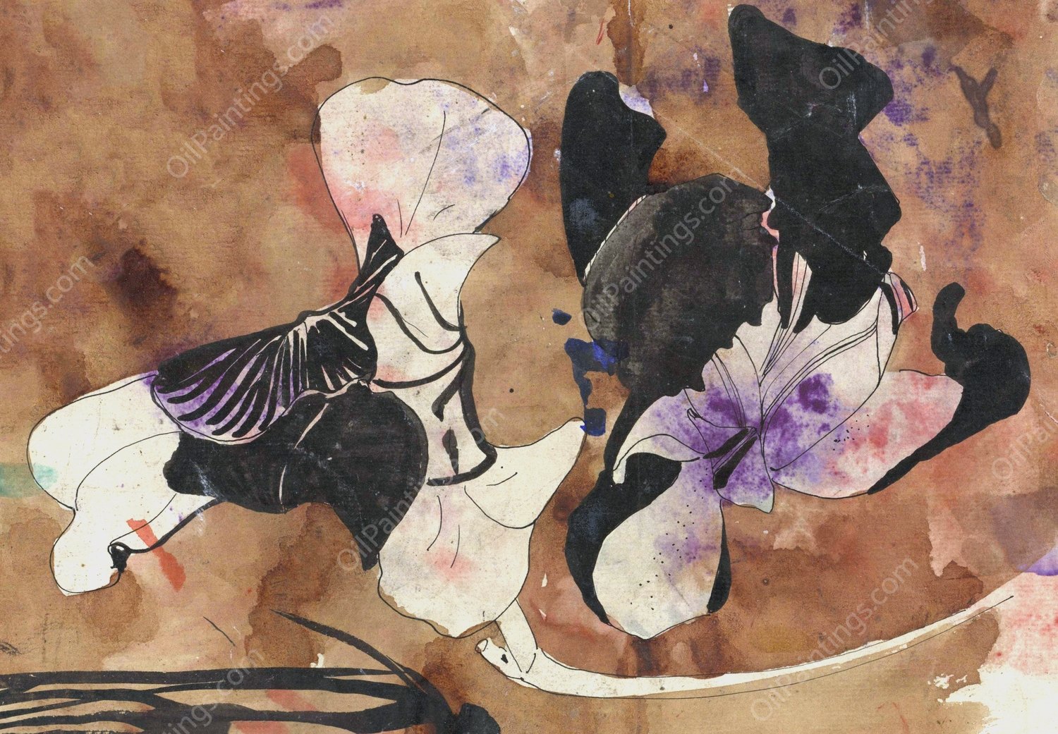 Bloemstudie  by Carel Adolph Lion Cachet - Hand-Painted Oil Painting Reproduction