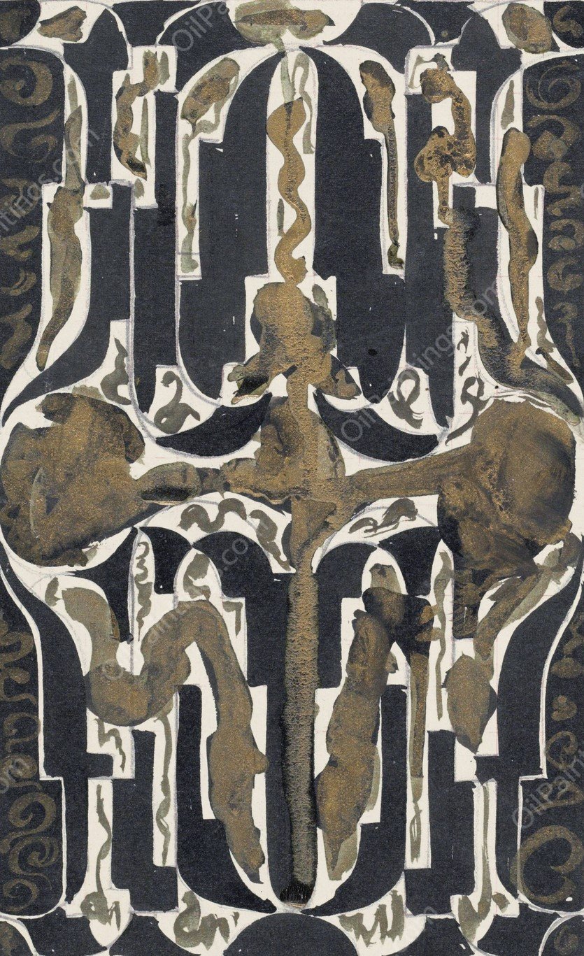 Decoratief Ontwerp  by Carel Adolph Lion Cachet - Hand-Painted Oil Painting Reproduction