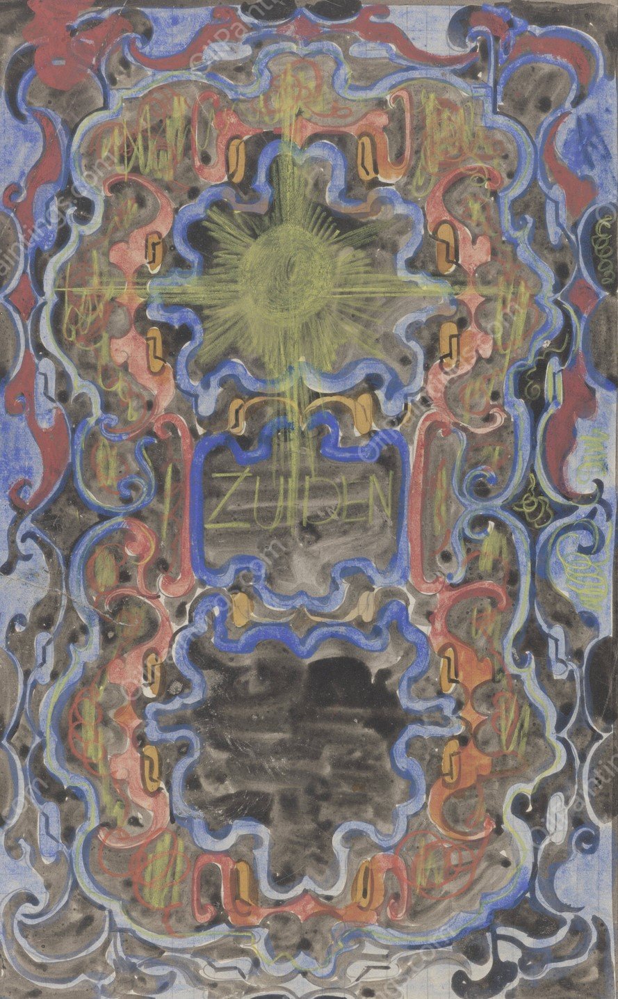 Decoratief Ontwerp  by Carel Adolph Lion Cachet - Hand-Painted Oil Painting Reproduction