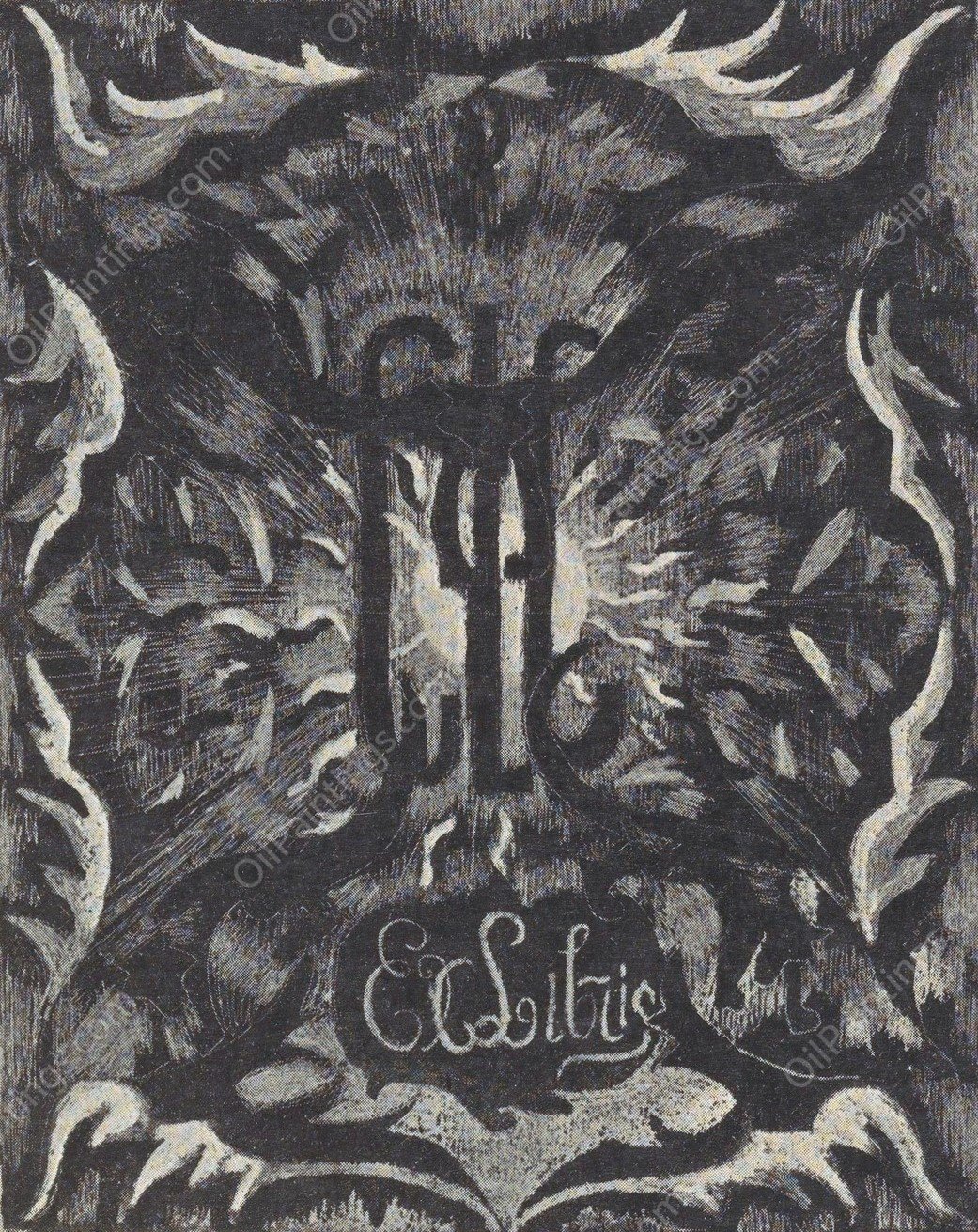 Ex libris van Carel Lion Cachet  by Carel Adolph Lion Cachet - Hand-Painted Oil Painting Reproduction