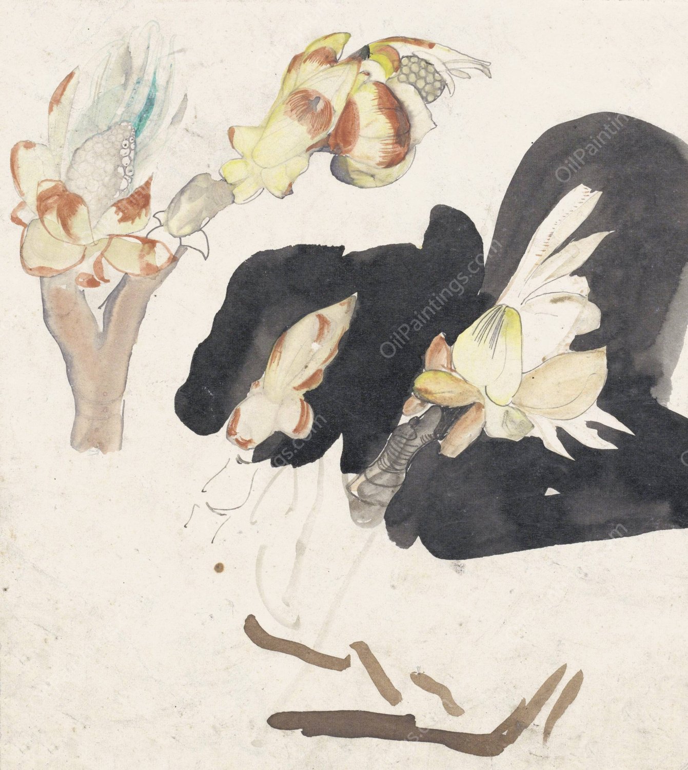 Kastanjeknoppen  by Carel Adolph Lion Cachet - Hand-Painted Oil Painting Reproduction