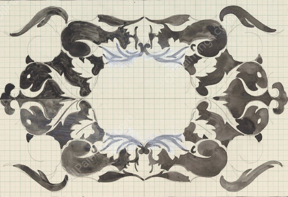 Ontwerp voor de ex libris van Carel Lion Cachet  by Carel Adolph Lion Cachet - Hand-Painted Oil Painting Reproduction