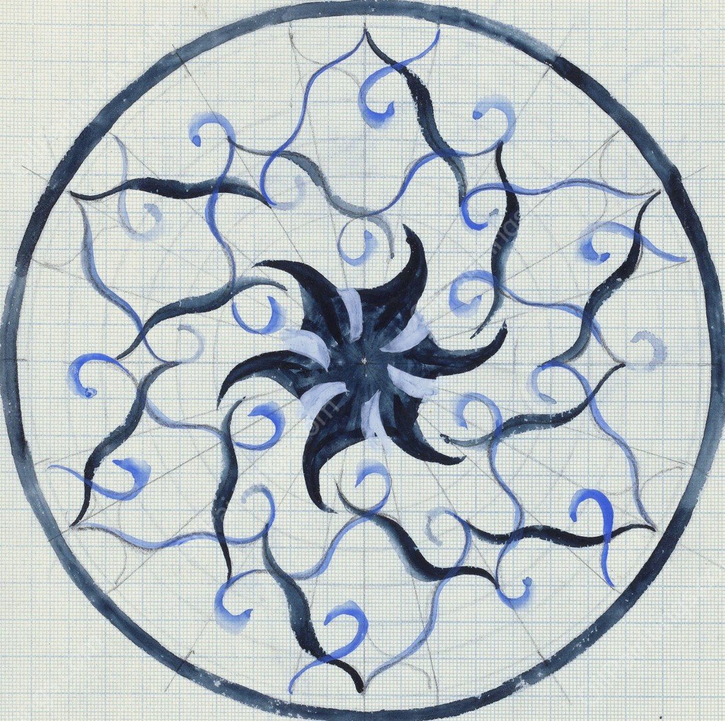 Ontwerp voor een bord  by Carel Adolph Lion Cachet - Hand-Painted Oil Painting Reproduction