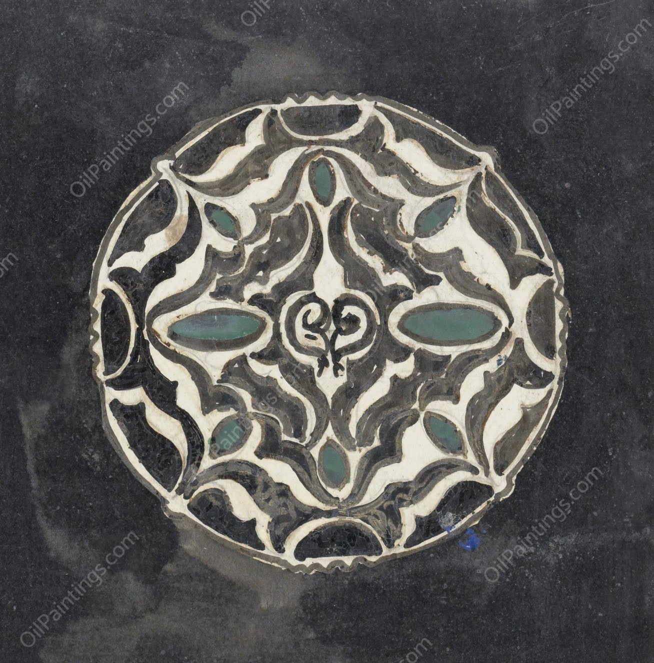 Ontwerp voor een broche  by Carel Adolph Lion Cachet - Hand-Painted Oil Painting Reproduction