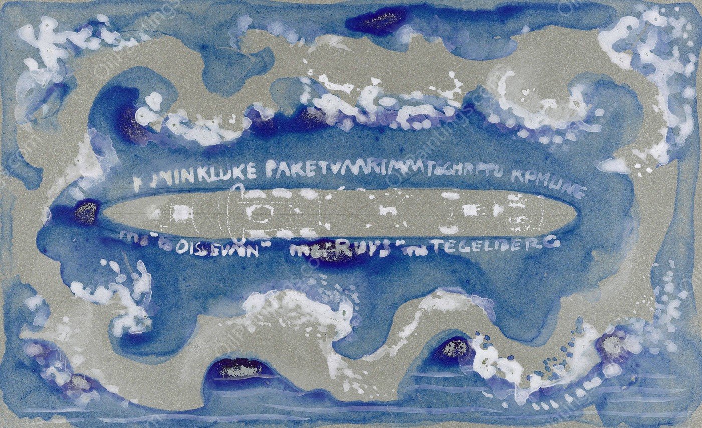 Ontwerp voor een vignet voor de Koninklijke Paketvaart Maatschappij  by Carel Adolph Lion Cachet - Hand-Painted Oil Painting Reproduction