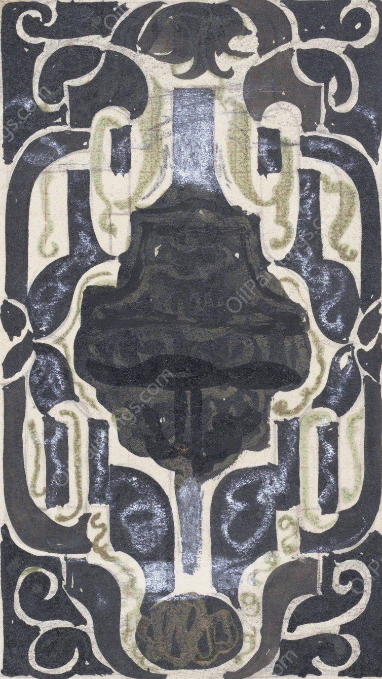 Ontwerp voor ex libris van D.J. Goedkoop  by Carel Adolph Lion Cachet - Hand-Painted Oil Painting Reproduction