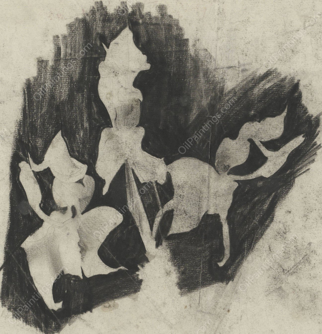 Tak orchideeen  by Carel Adolph Lion Cachet - Hand-Painted Oil Painting Reproduction