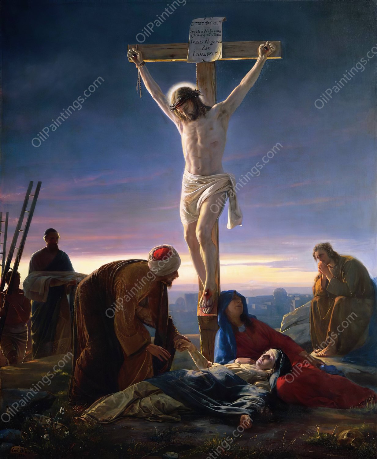 Christ on the Cross  by Carl Bloch - Hand-Painted Oil Painting Reproduction