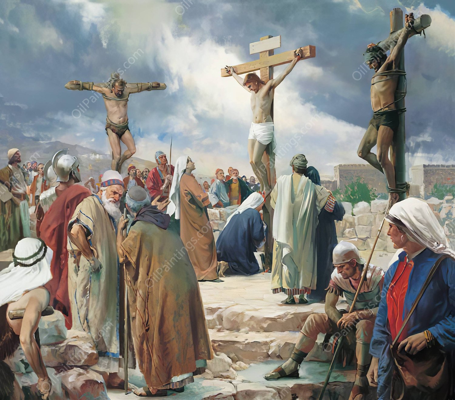 Crucifixion by Carl Bloch - Hand-Painted Oil Painting Reproduction