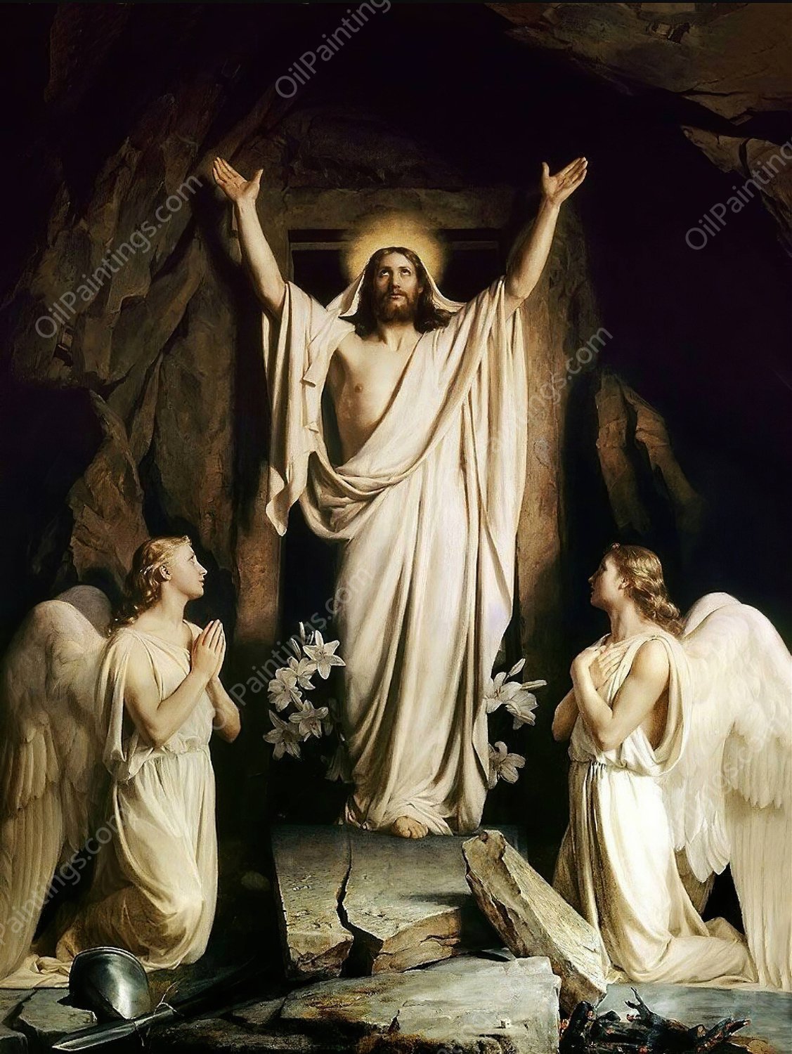 The Resurrection by Carl Bloch - Hand-Painted Oil Painting Reproduction