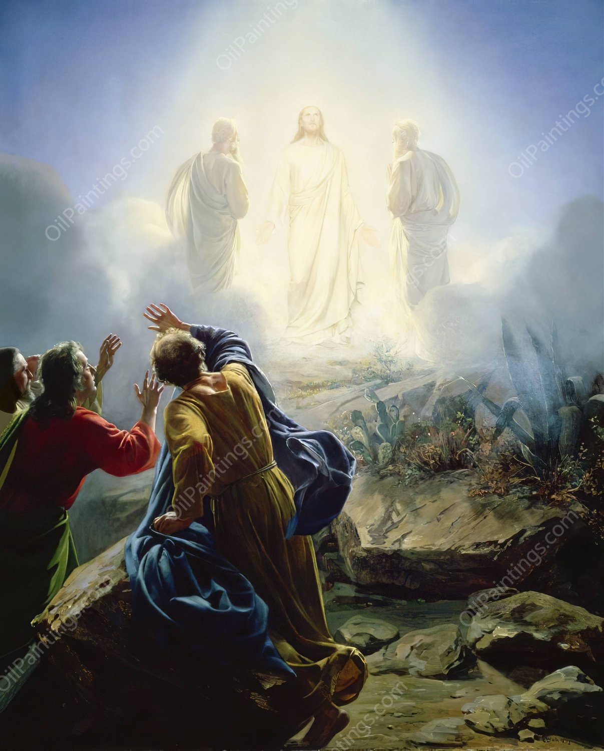 Transfiguration of Jesus  by Carl Bloch - Hand-Painted Oil Painting Reproduction