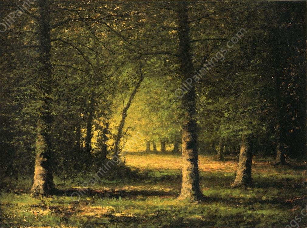 Beech Trees by Carl Christian Brenner - Hand-Painted Oil Painting Reproduction