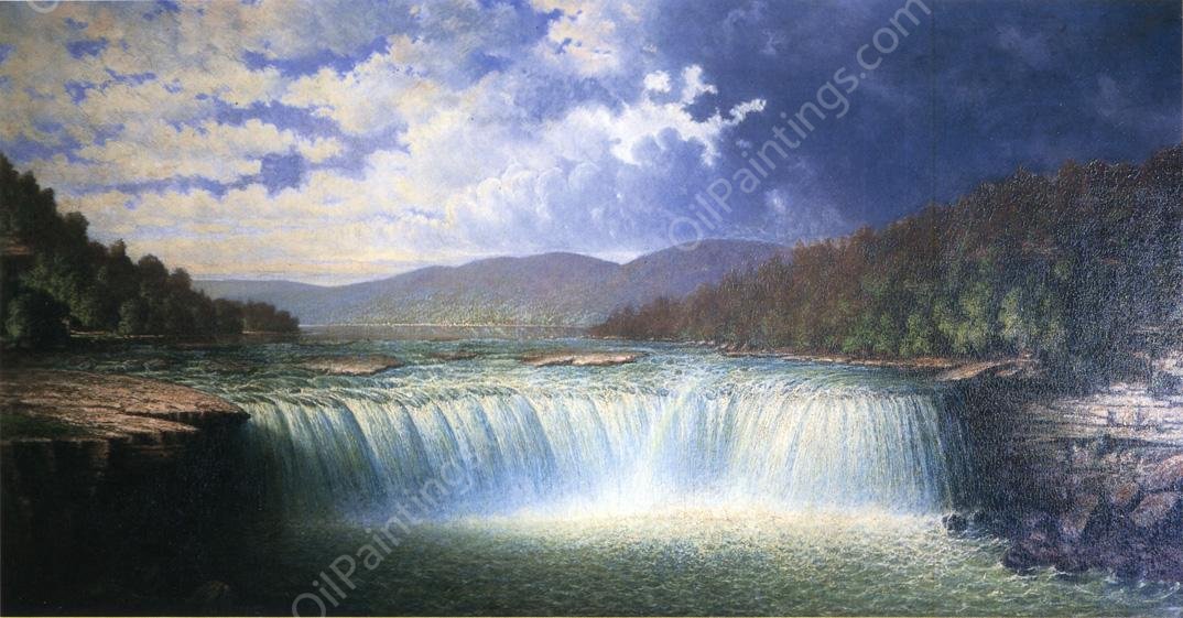 Falls of the Cumberland River, Whitley County, Kentucky by Carl Christian Brenner - Hand-Painted Oil Painting Reproduction