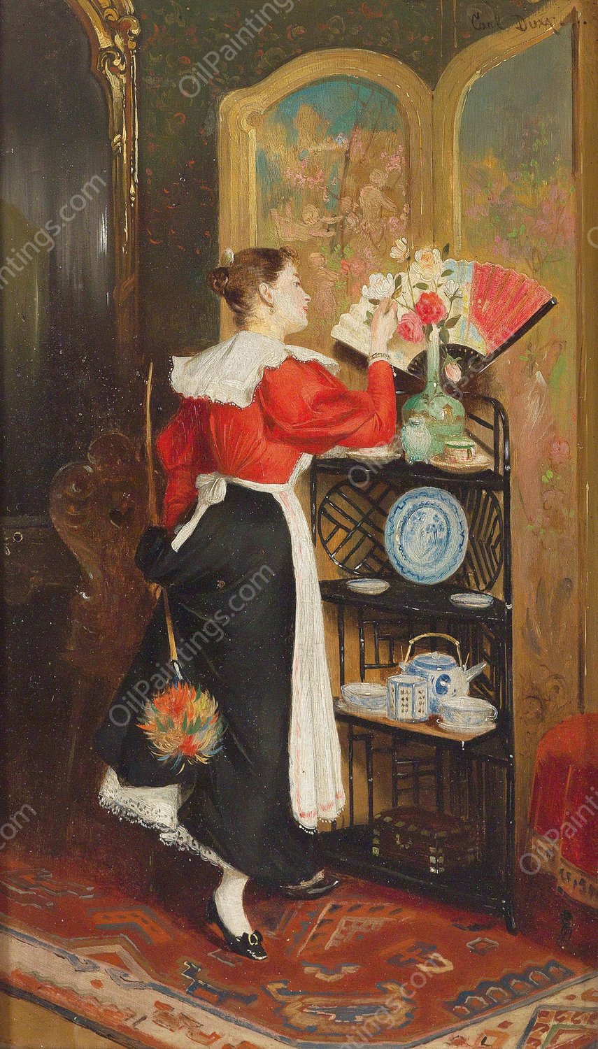 Duftende Rosen by Carl Duxa - Hand-Painted Oil Painting Reproduction