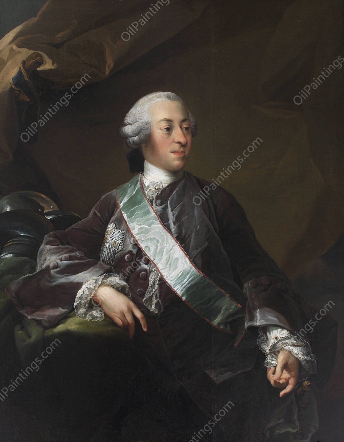 Mogens Scheel von Plessen of Fussingo and Selso  by Carl Gustaf Pilo - Hand-Painted Oil Painting Reproduction