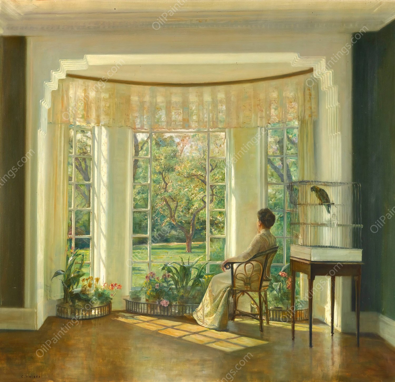 Reflections by Carl Holsoe - Hand-Painted Oil Painting Reproduction