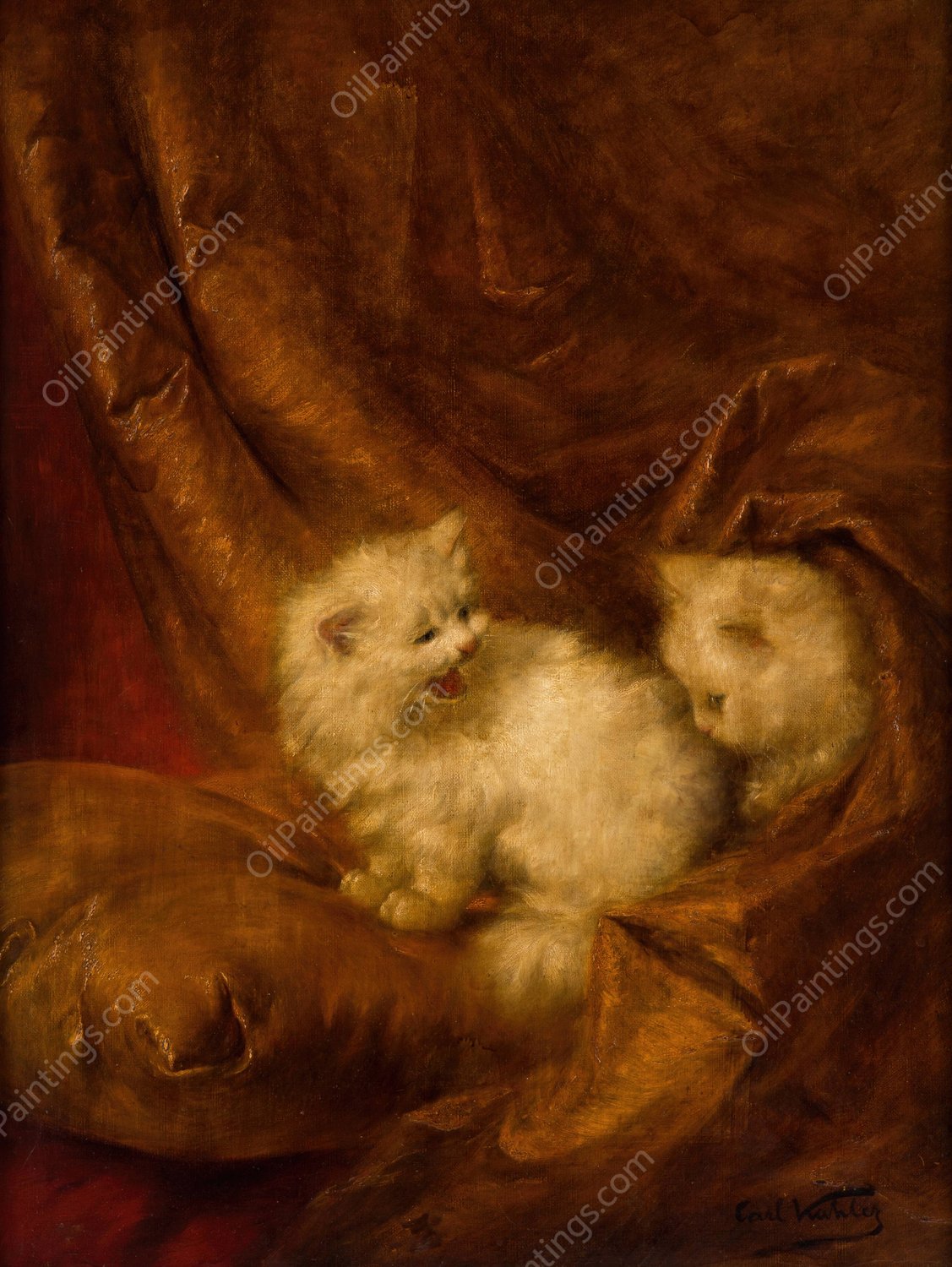 Study for My Wife`s Lovers  by Carl Kahler - Hand-Painted Oil Painting Reproduction