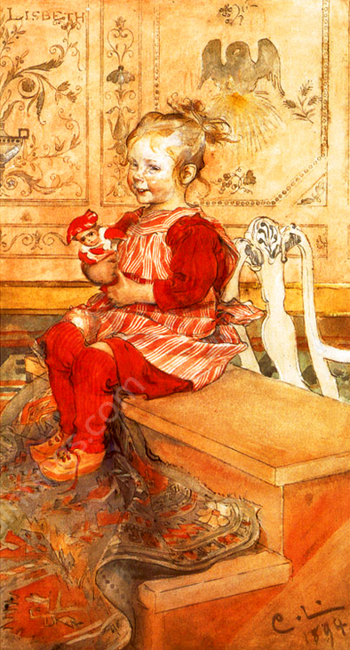 Lisbeth by Carl Larsson - Hand-Painted Oil Painting Reproduction