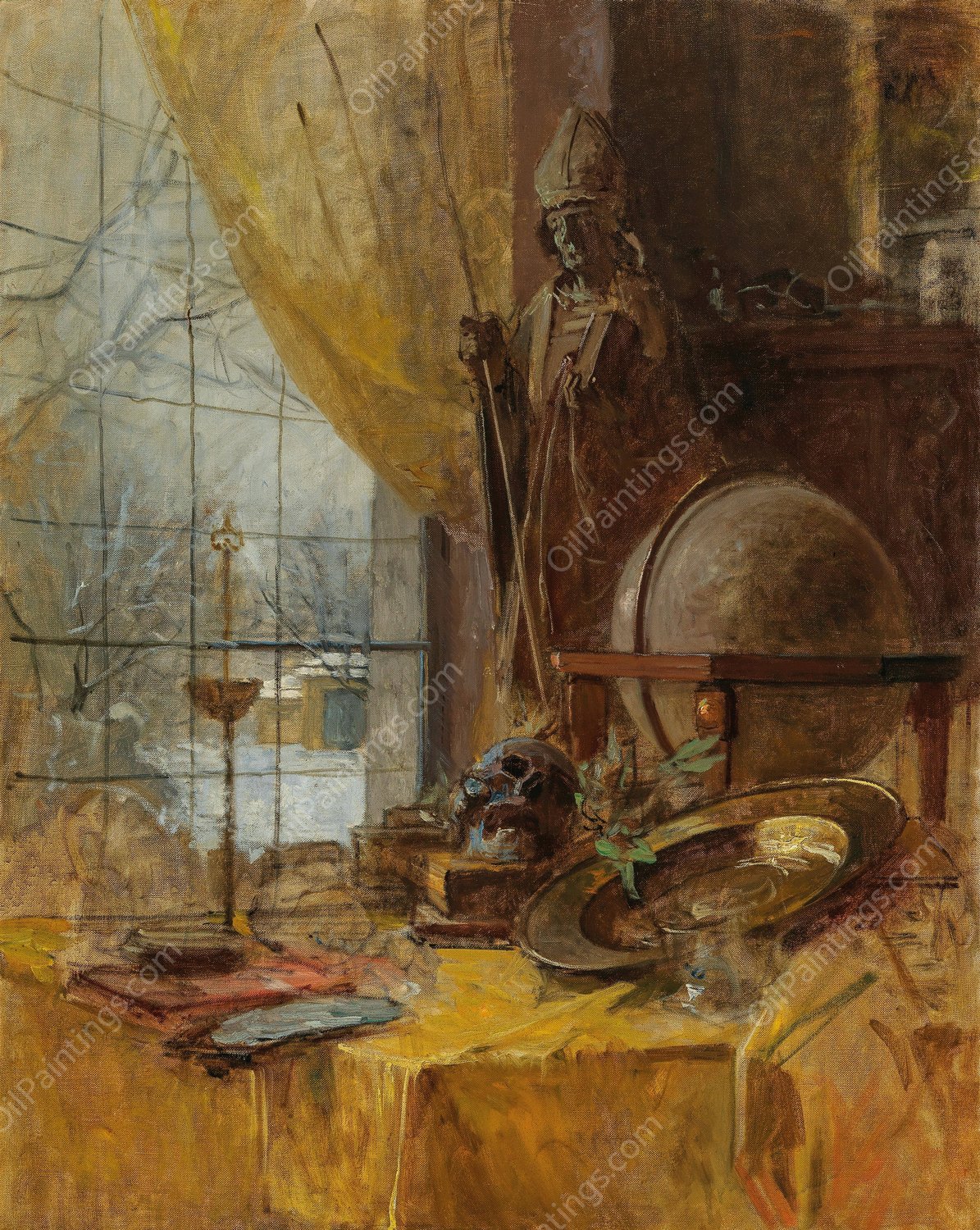 Atelieransicht by Carl Moll - Hand-Painted Oil Painting Reproduction