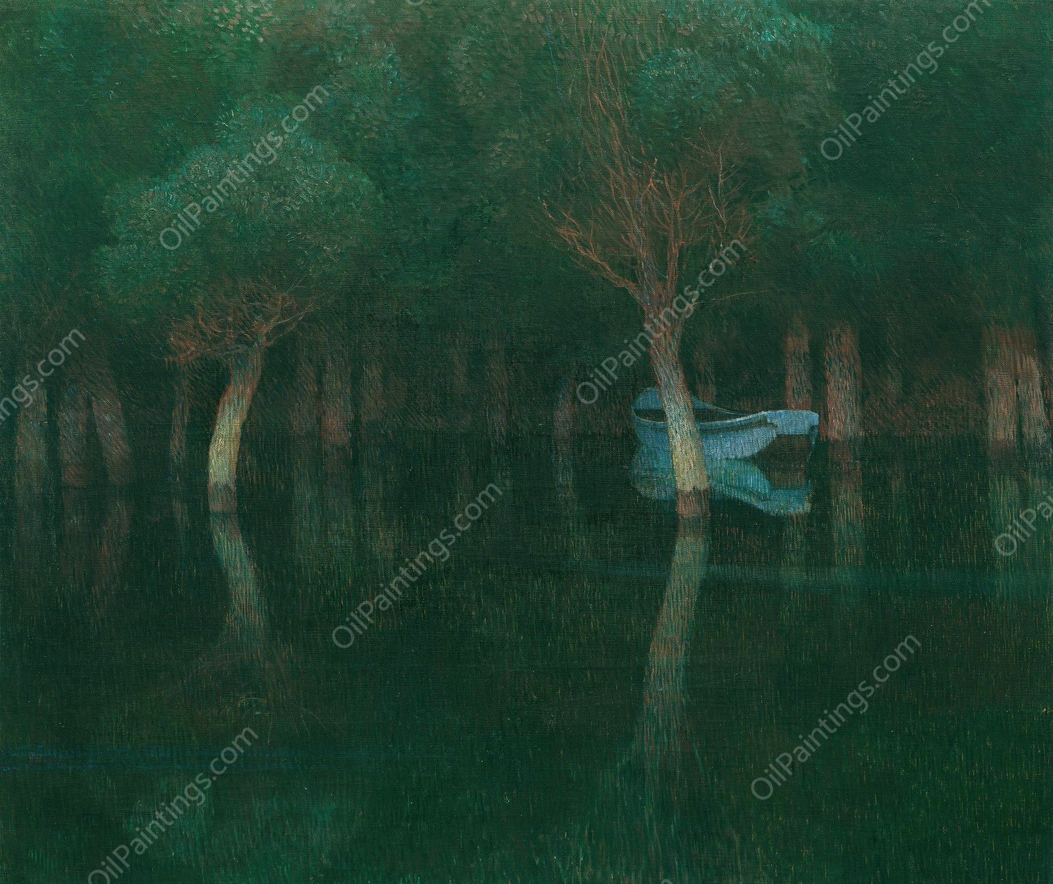 Dammerung  by Carl Moll - Hand-Painted Oil Painting Reproduction