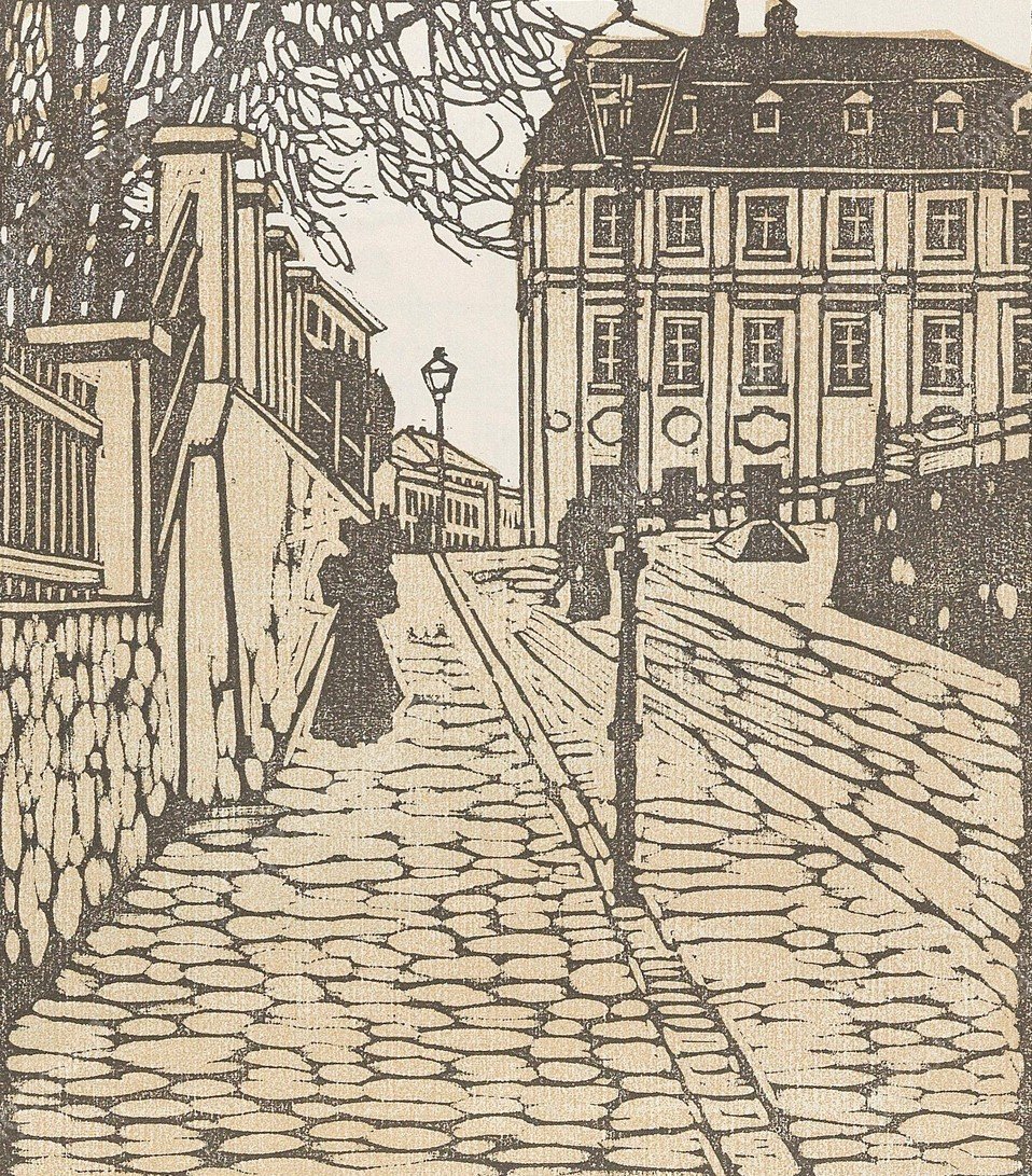 Ver Sacrum 1903 15 267 Wohnhaus Theodors von KOrner in Dobling by Carl Moll - Hand-Painted Oil Painting Reproduction