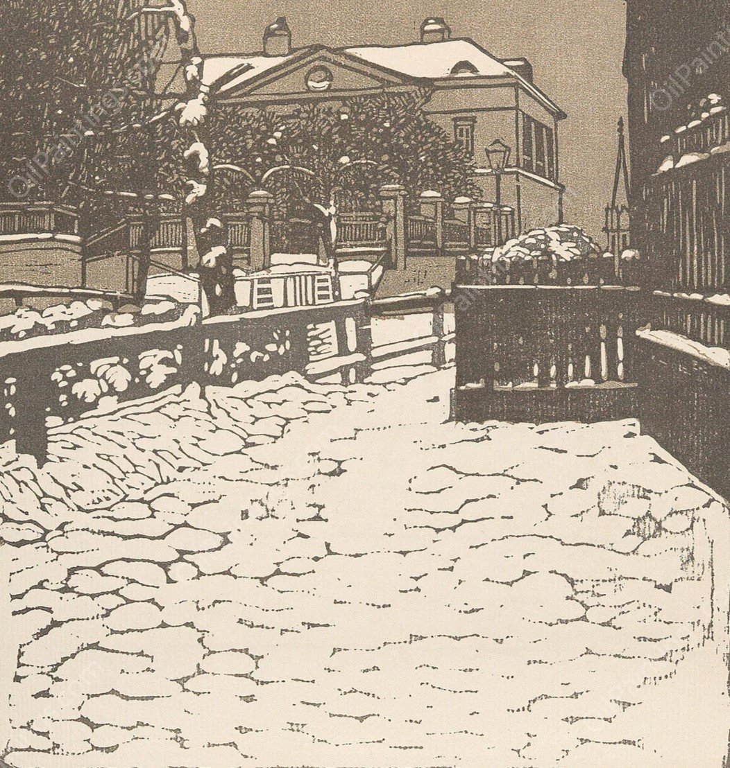 Ver Sacrum 1903 15 275 Hohe Warte by Carl Moll - Hand-Painted Oil Painting Reproduction