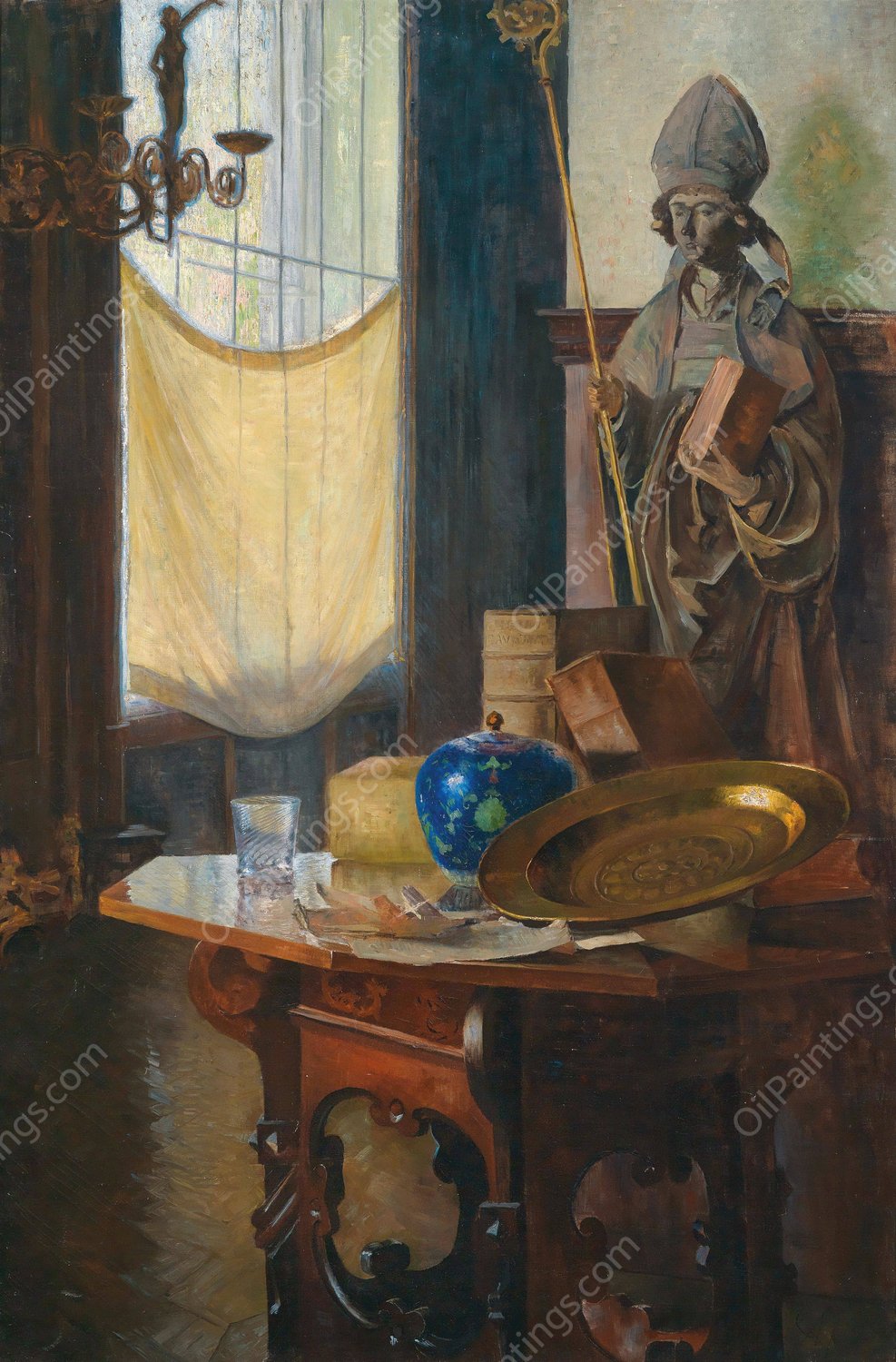 View of the studio by Carl Moll - Hand-Painted Oil Painting Reproduction