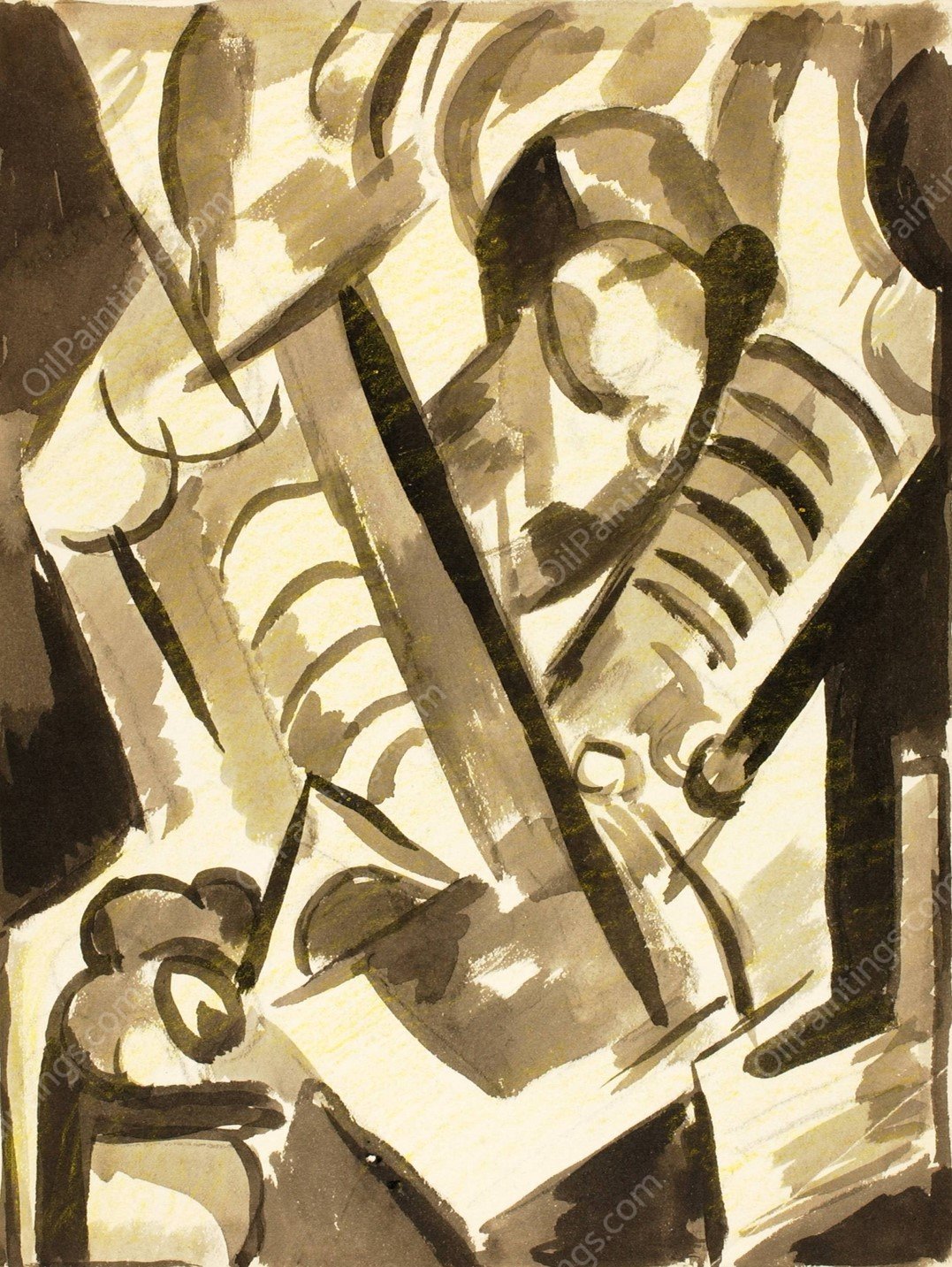 Abstract 4 by Carl Newman - Hand-Painted Oil Painting Reproduction