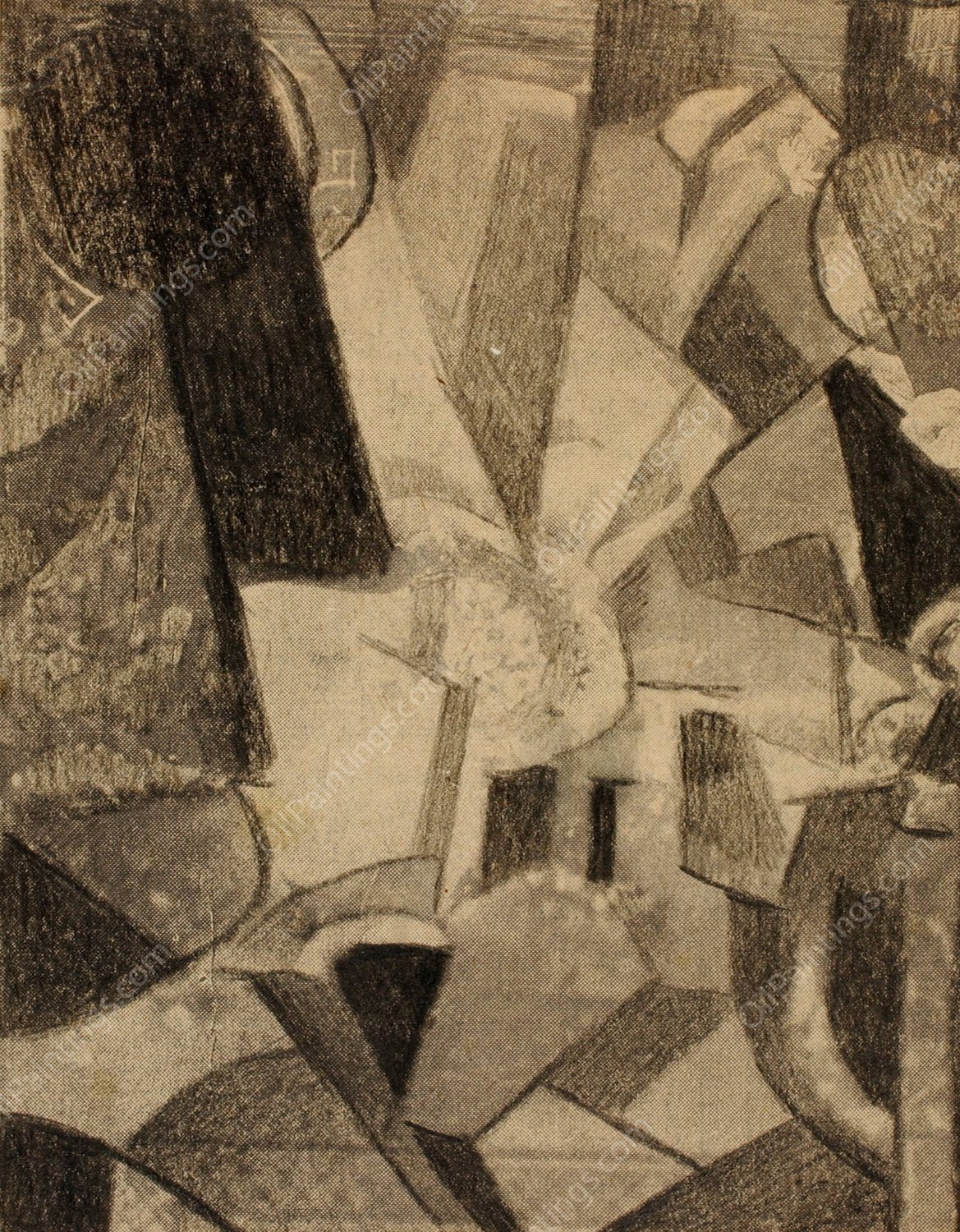 Abstract 6 by Carl Newman - Hand-Painted Oil Painting Reproduction