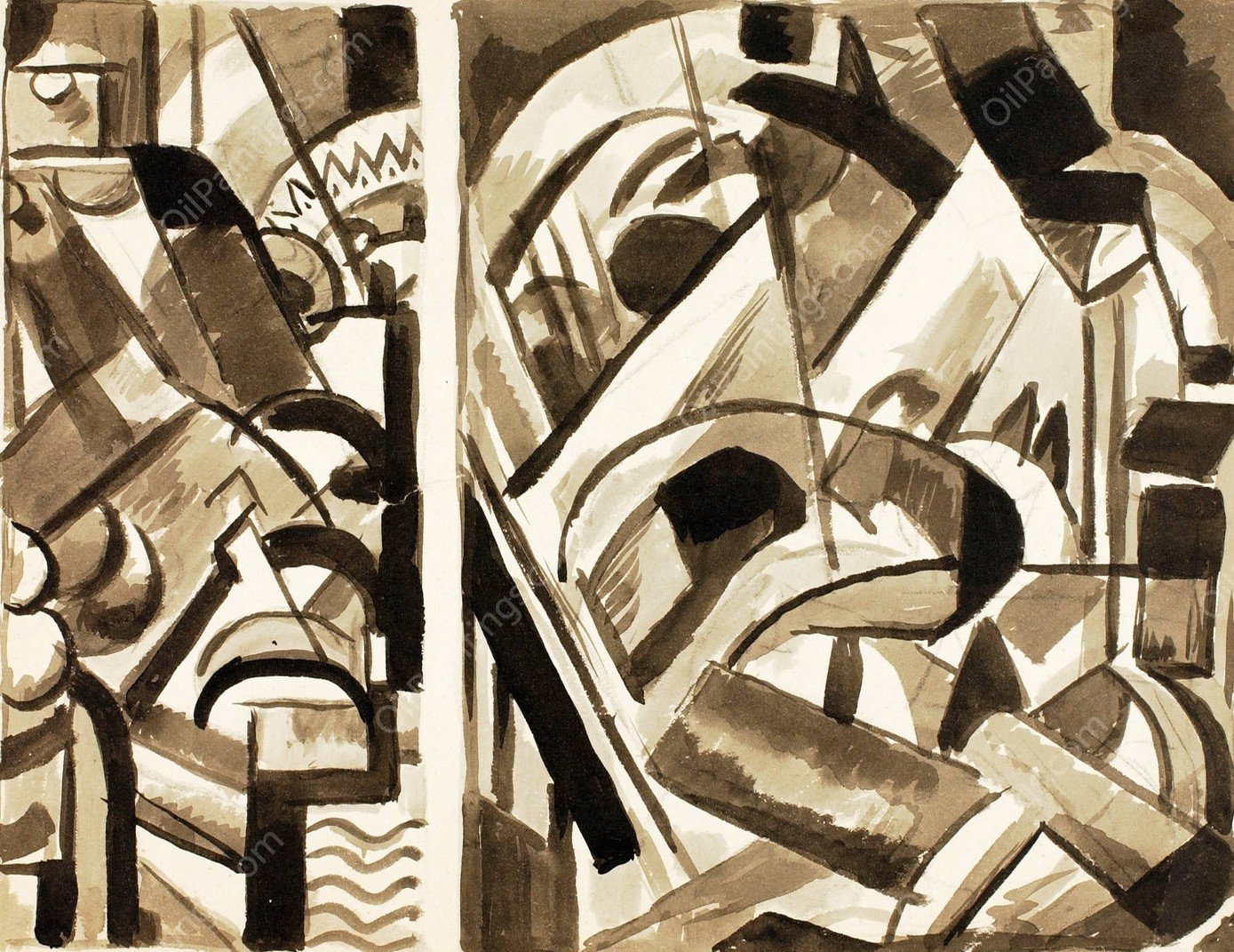 Abstract III by Carl Newman - Hand-Painted Oil Painting Reproduction