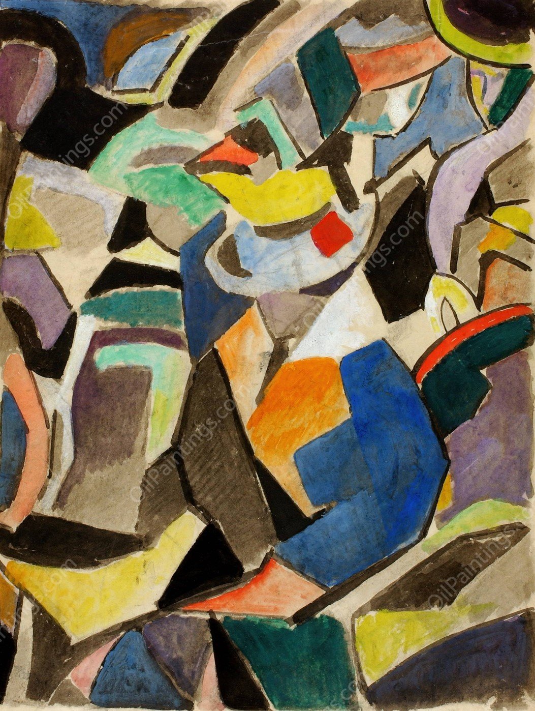 Abstract by Carl Newman - Hand-Painted Oil Painting Reproduction