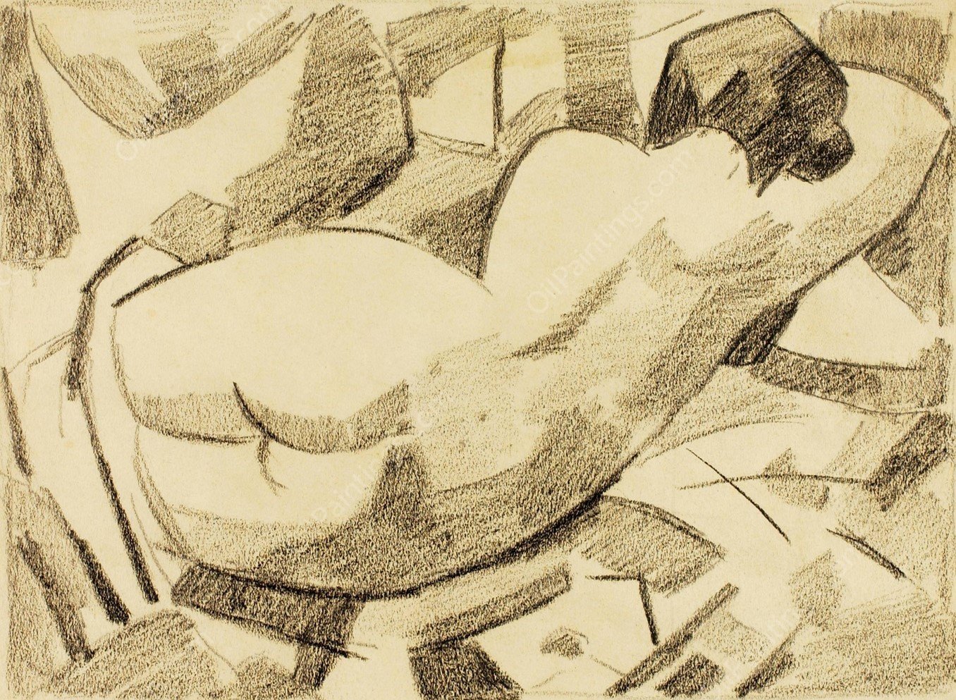 Reclining Nude Women by Carl Newman - Hand-Painted Oil Painting Reproduction