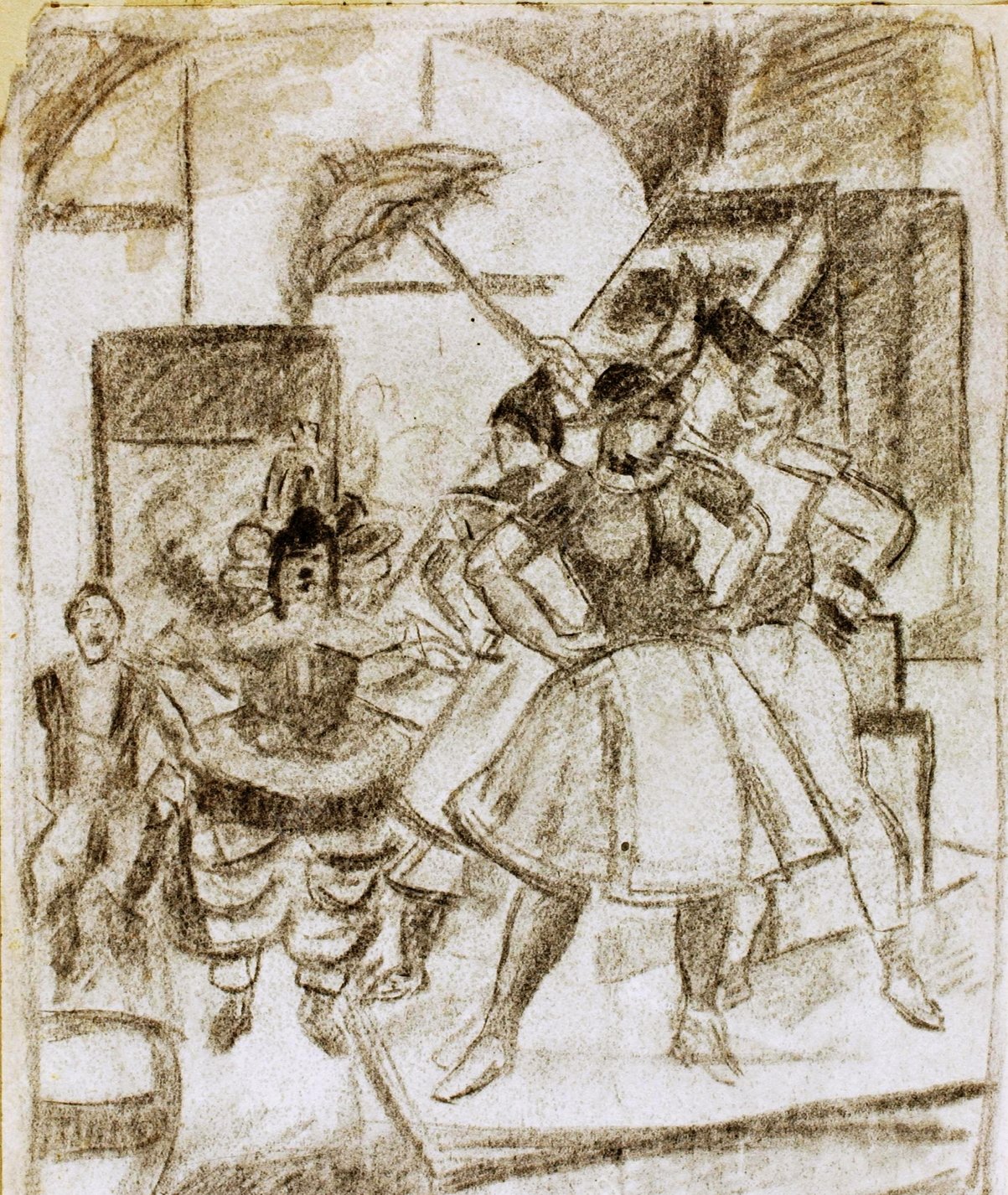 Theatrical Scene by Carl Newman - Hand-Painted Oil Painting Reproduction