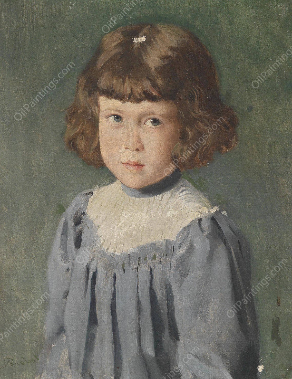 Madchenbildnis by Carl Probst - Hand-Painted Oil Painting Reproduction