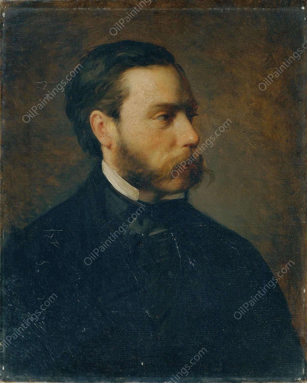 Der Kunsthandler Georg Plach by Carl Rahl - Hand-Painted Oil Painting Reproduction