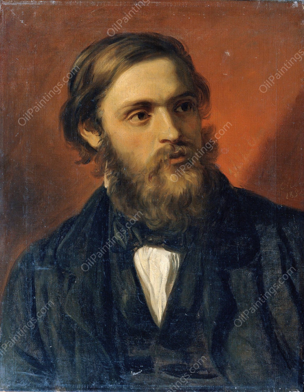 Hofrat Burian  by Carl Rahl - Hand-Painted Oil Painting Reproduction