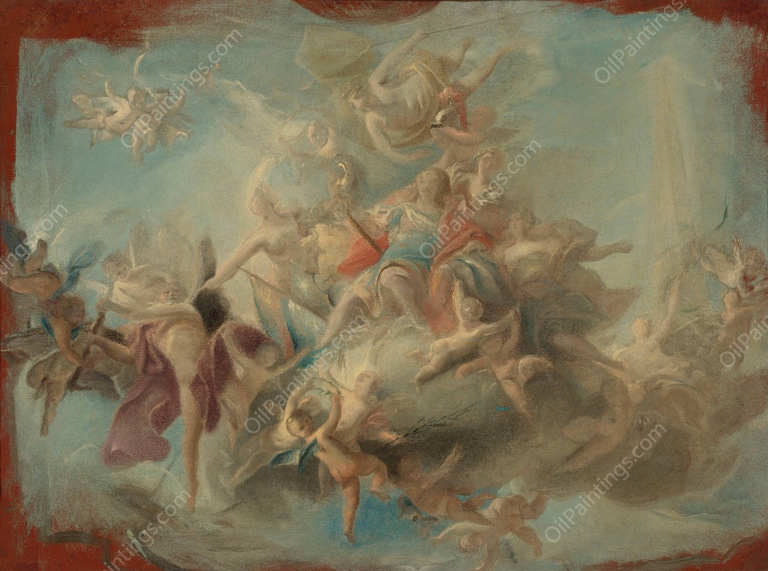 The Apotheosis Of A Hero by Carlo Carlone - Hand-Painted Oil Painting Reproduction