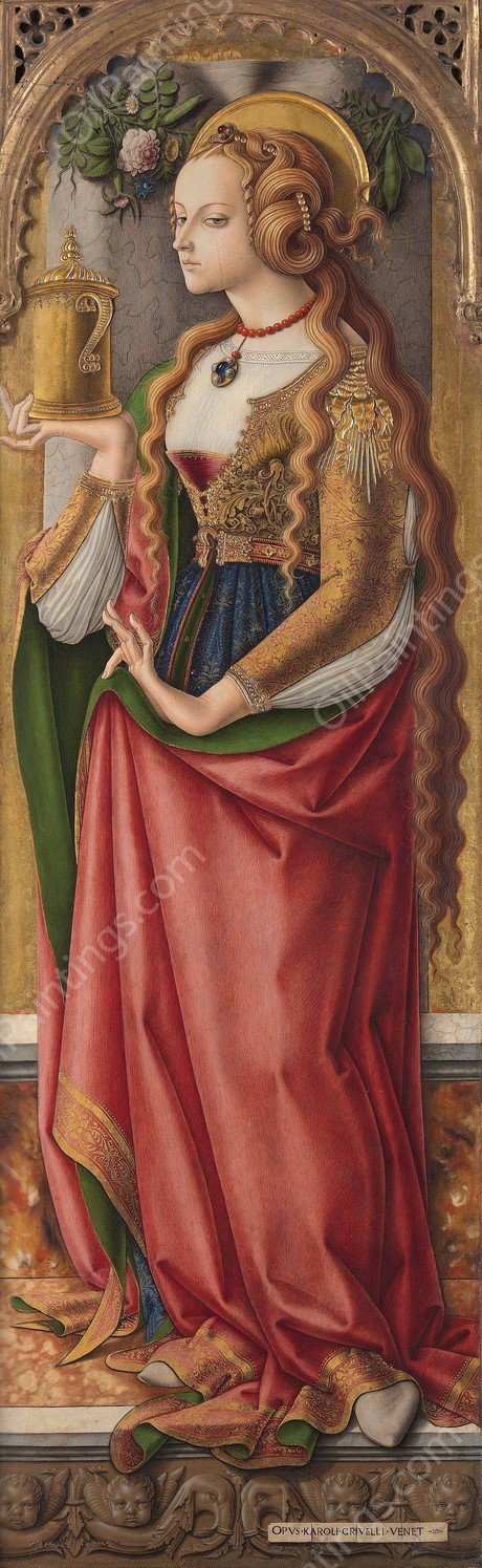 Mary Magdalene  by Carlo Crivelli - Hand-Painted Oil Painting Reproduction