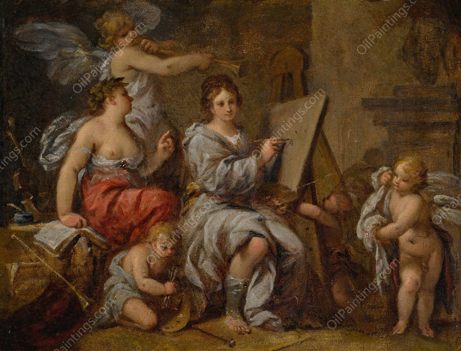 An Allegory of Painting by Carlo Francesco Nuvolone - Hand-Painted Oil Painting Reproduction