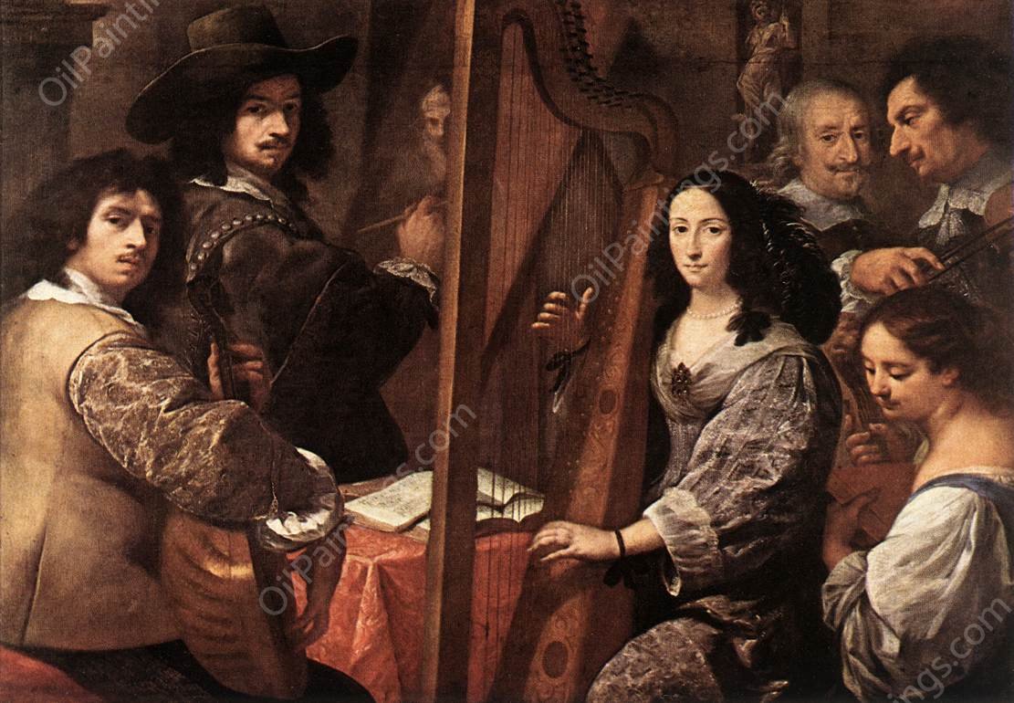 The Artist and His Family by Carlo Francesco Nuvolone - Hand-Painted Oil Painting Reproduction