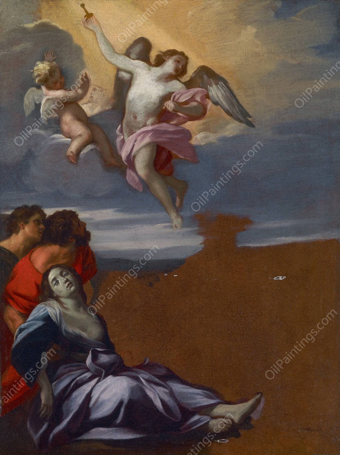 Study for the Altarpiece of Saint Rosalie Among the Plague-Stricken  by Carlo Maratti - Hand-Painted Oil Painting Reproduction