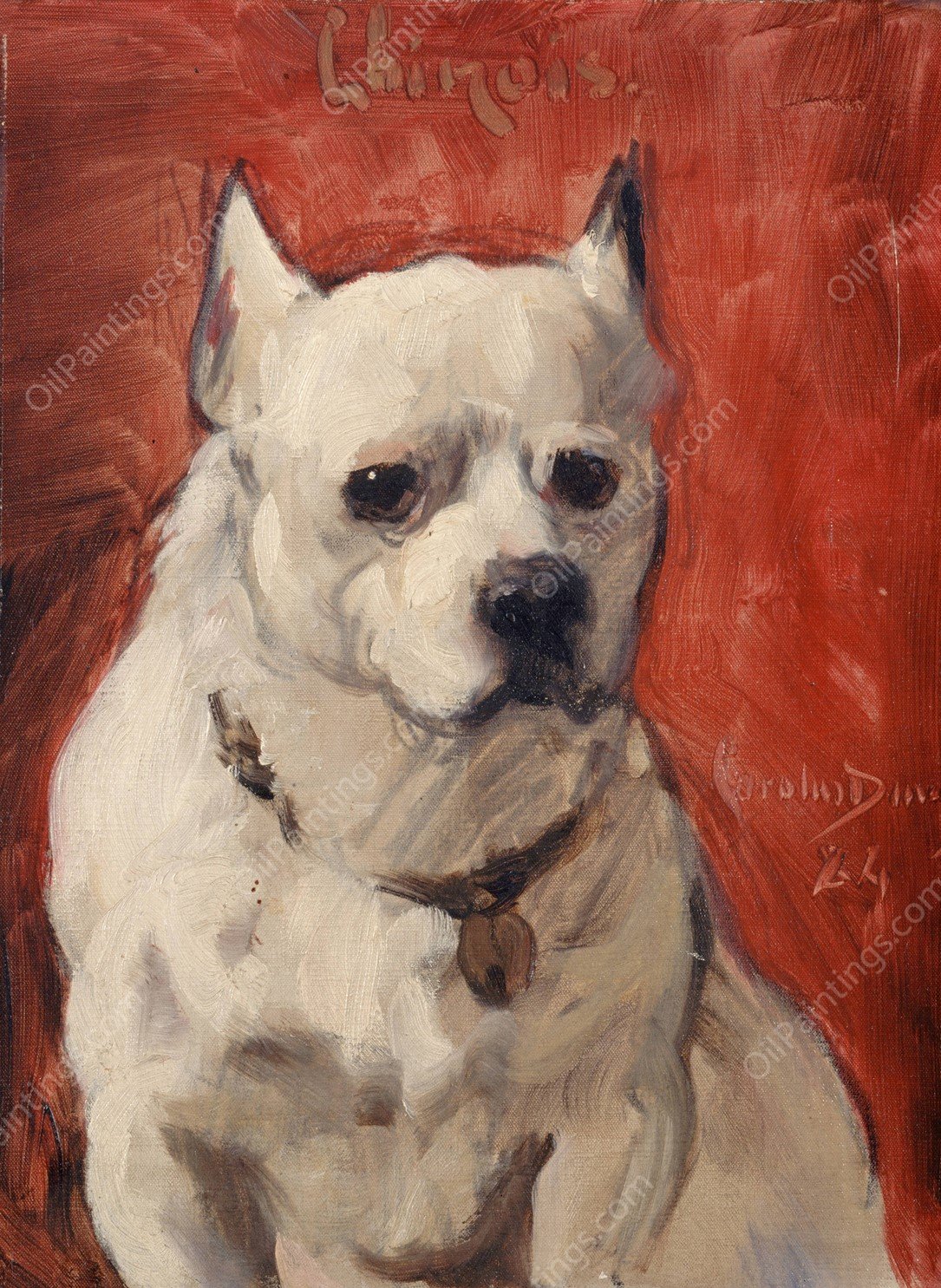 Le chien 'chinois' by Carolus-Duran - Hand-Painted Oil Painting Reproduction