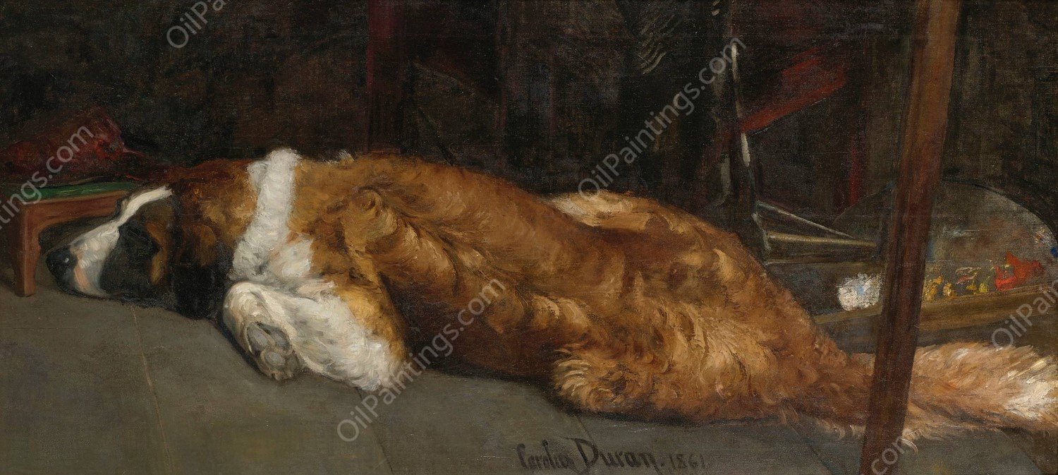 Le Chien  by Carolus-Duran - Hand-Painted Oil Painting Reproduction