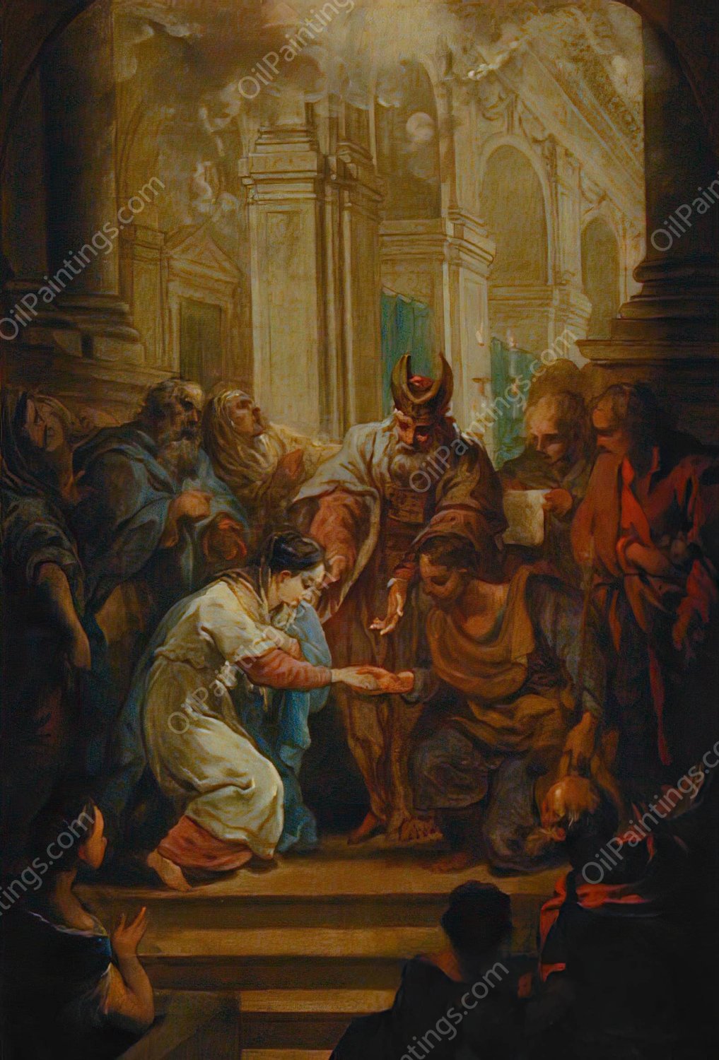 The Marriage of the Virgin  by Charles-Andre Van Loo - Hand-Painted Oil Painting Reproduction