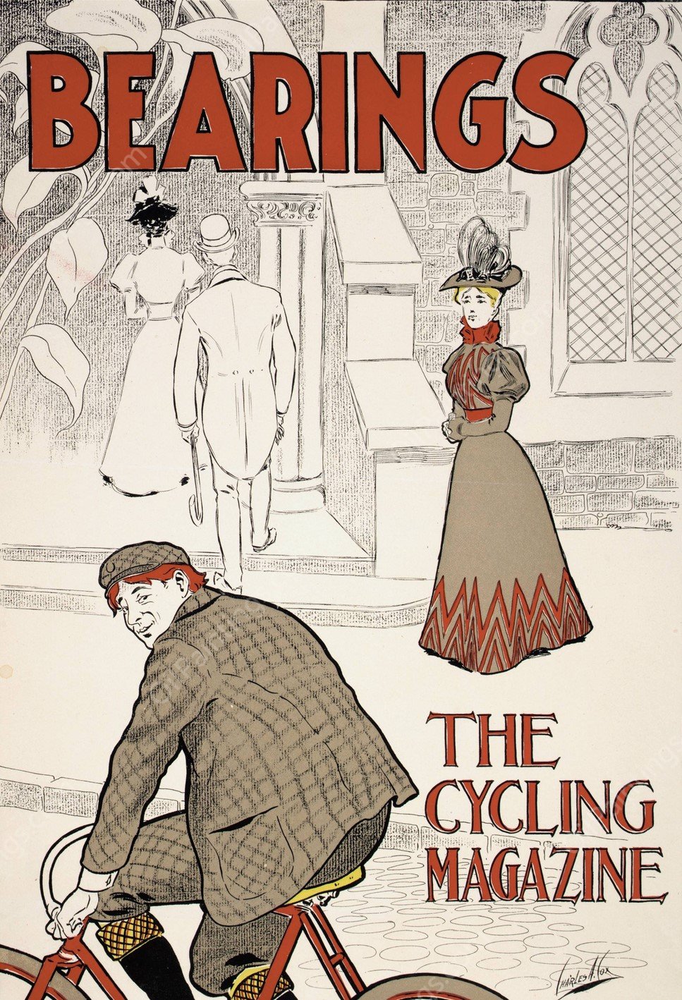 Bearings, the Cycling Magazine  by Charles Arthur Cox - Hand-Painted Oil Painting Reproduction