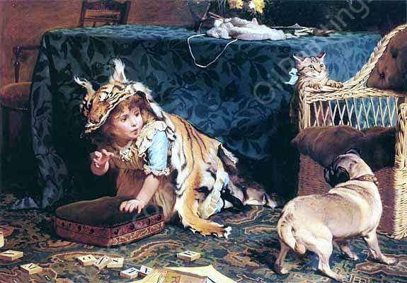 A Monster by Charles Burton Barber - Hand-Painted Oil Painting Reproduction