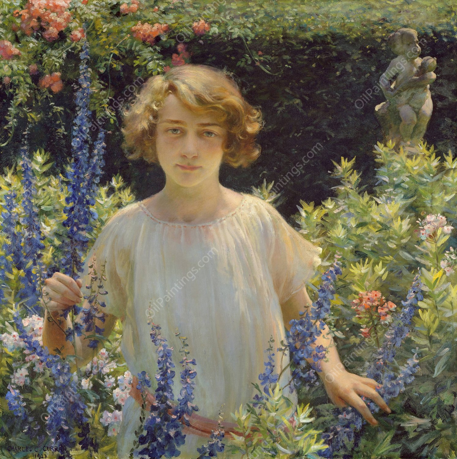Betty Gallowhur  by Charles Courtney Curran - Hand-Painted Oil Painting Reproduction