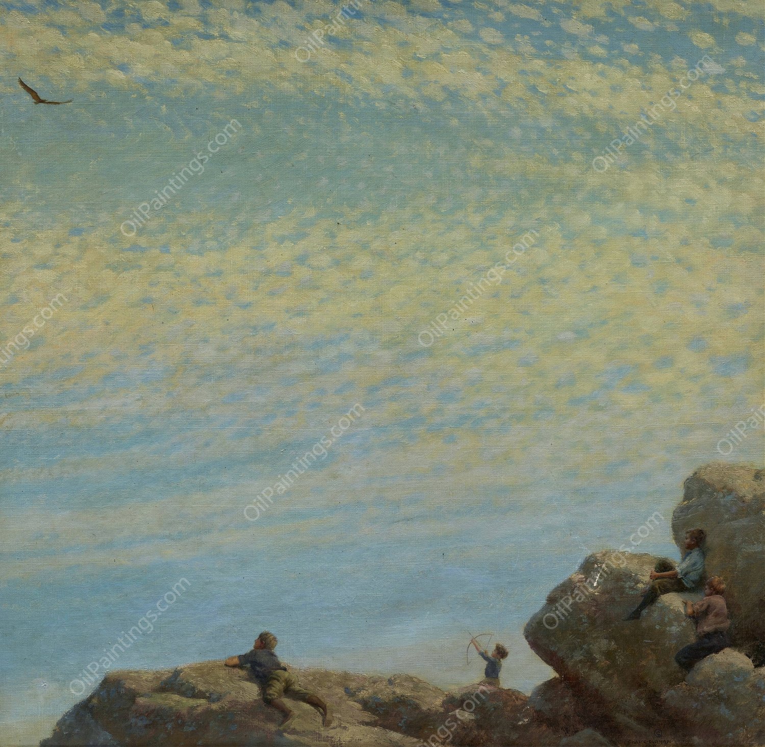 The Hawk  by Charles Courtney Curran - Hand-Painted Oil Painting Reproduction